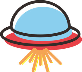 illustration of a ufo