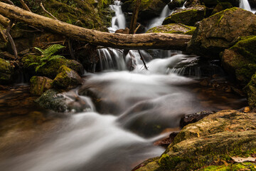 Beautiful water stream in Gresso river Portugal