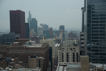 Fototapeta na wymiar Chicago city skyline in vintage style
