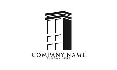 Office building vector logo