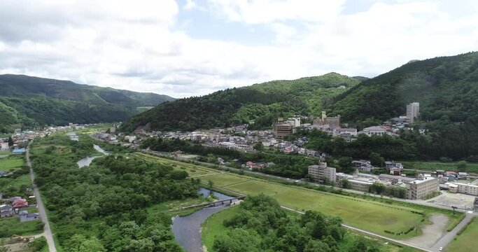 《宮城県》鳴子温泉　空撮