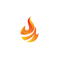 Vector fire and arrow up logo combination. Flame and growth symbol or icon. Unique torch and upload logotype design template.