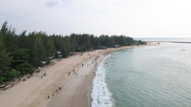 Lampuuk Beach Coastline View, Lampuuk Beach is Located within Capital City Banda Aceh.