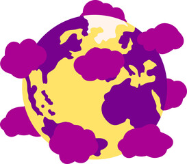 This is a illustration of Environmentally polluted earth