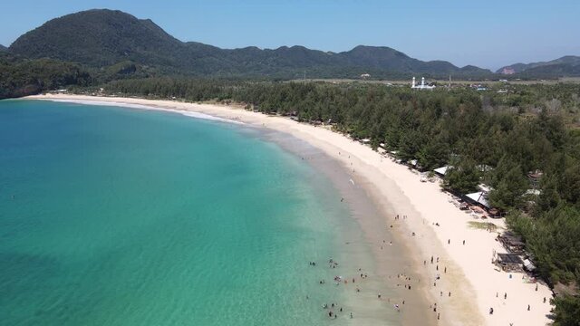 Lampuuk Beach Coastline View, Lampuuk Beach is Located within Capital City Banda Aceh.