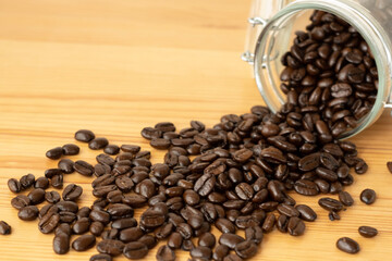 coffee beans in a cup