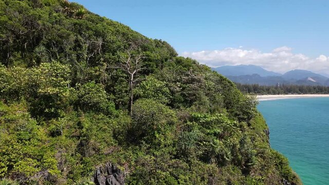 Lampuuk Beach View from the Drone, Lampuuk Beach is Located within Capital City Banda Aceh.