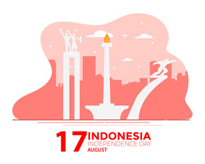 Indonesia Independence Day Jakarta Landmark Flat