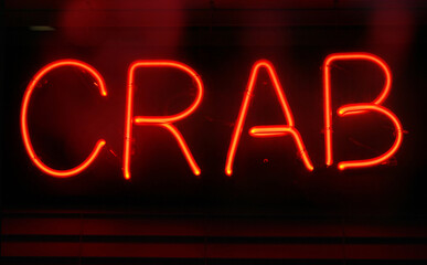 Photograph Composite Neon Seafood Restaurant Signs Crab