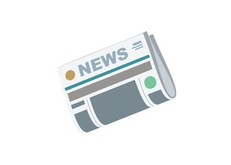 Fototapeta premium Newspaper simple illustration. Half folded.