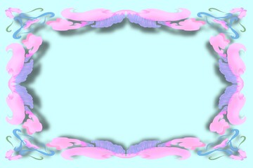 pink frame. Shabby chic style. This illustration can be used for design packaging and postcard. Here you can please your invitation or congratulations 