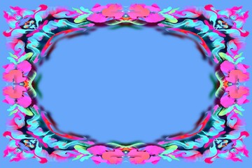 frame with flowers. Shabby chic style. This illustration can be used for design packaging and postcard.