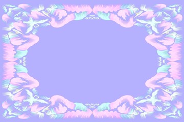 frame with flowers. Shabby chic style. This illustration can be used for design packaging and postcard 