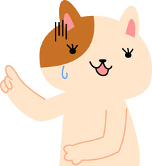 cat that guides you by pointing your finger