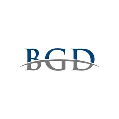 BGD swoosh horizon initials, letter corporate logo designs inspiration
