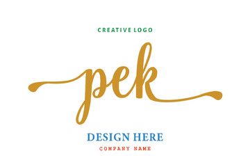 PEK lettering logo is simple, easy to understand and authoritative