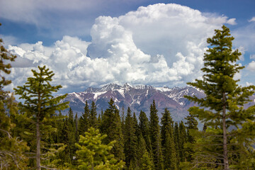 clouds over the mountains