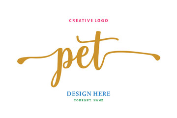 PET lettering logo is simple, easy to understand and authoritative