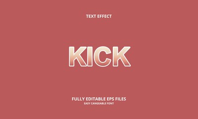 kick style editable text effect