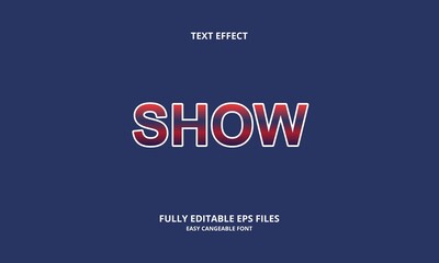 show style editable text effect