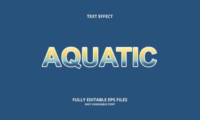 aquatic style editable text effect