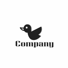 Obraz premium Black bird logo template 