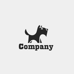 black dog logo template 