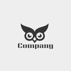Eyes owl logo template 