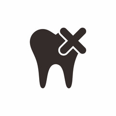 dental care icon vector,dirty teeth icon