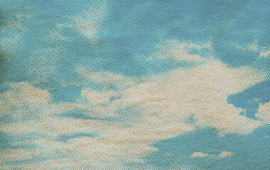 retro sky pattern on old paper