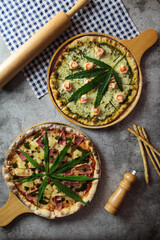 Delicious cannabis pizza - 437810617