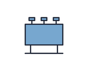 Banner flat icon. Thin line signs for design logo, visit card, etc. Single high-quality outline symbol for web design or mobile app. Marketing outline pictogram.