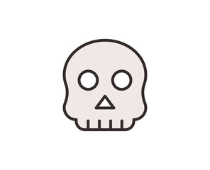 Skull line icon. High quality outline symbol for web design or mobile app. Thin line sign for design logo. Color outline pictogram on white background