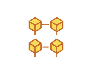Line blockchain icon