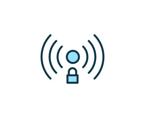 Wireless premium line icon. Simple high quality pictogram. Modern outline style icons. Stroke vector illustration on a white background. 