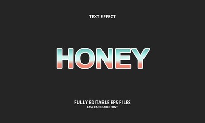 honey style editable text effect