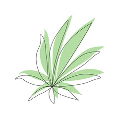 Green Cannabis leaf sign logo Illustration on white