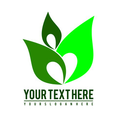 green eco logo, Green Leaf Icon Vector Illustrations