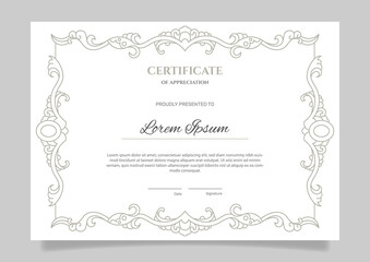 Certificate template with elegant design. - Vector.
