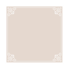 Ornamental decorative page frame. Vector Line style border template. - Vector.