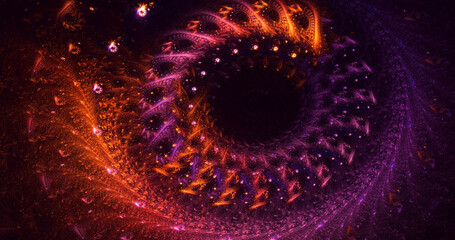 Obraz premium 3D rendering abstract circle light background