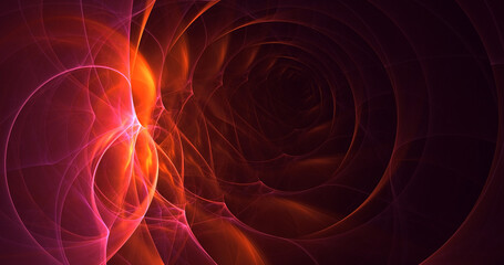 Obraz premium 3D rendering abstract red fractal light background