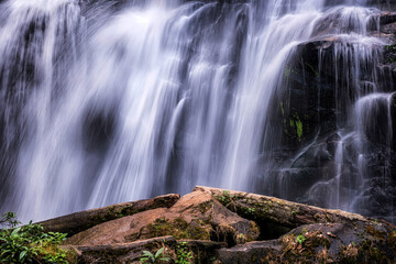 Pha Dok  Seaw waterfall or Rak Jang waterfall in Doi Inthanon National Park,Thailand,Most Famous in Thailand