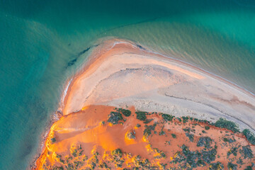 Aerial view of colorful Cape Peron at Shark Bay, Western Australia © Reto Ammann