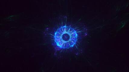 3D rendering abstract round light background