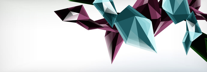 Vector 3d triangles and pyramids abstract background for business or technology presentations, internet posters or web brochure covers