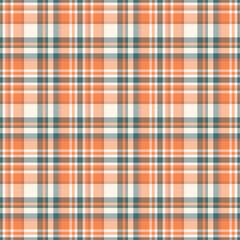 Fototapeta premium Plaid seamless pattern. Vector background of textile ornament. Flat fabric design.