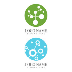 Molecule symbol logo template vector illustration design