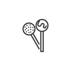 Lollipop candy line icon