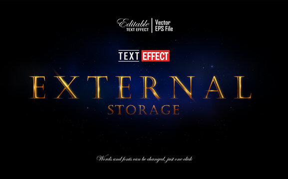Luxury gold in space editable text effect